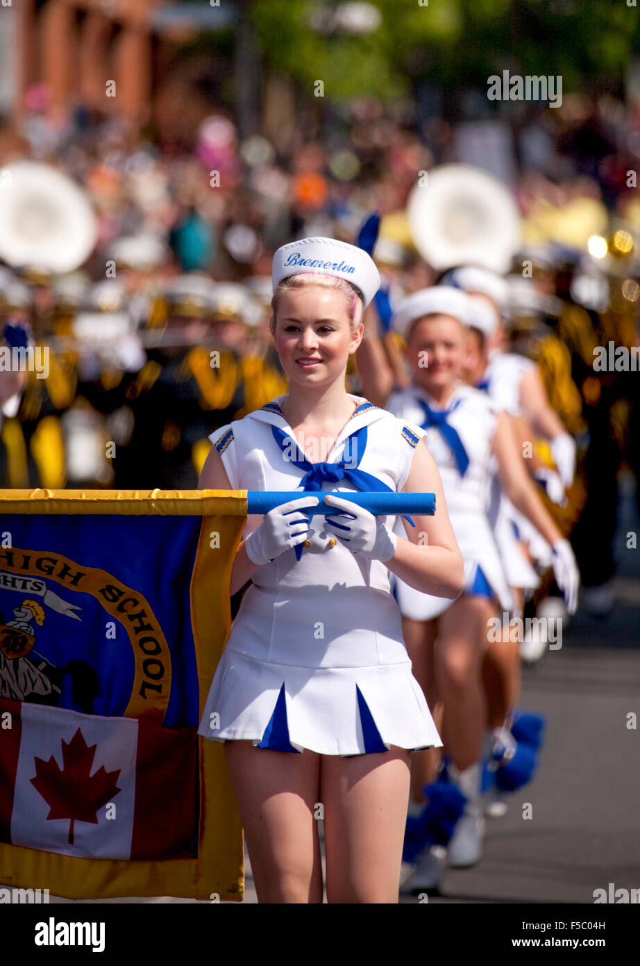 marching band at the Victoria Day Parade 2010, Victoria, Vancouver