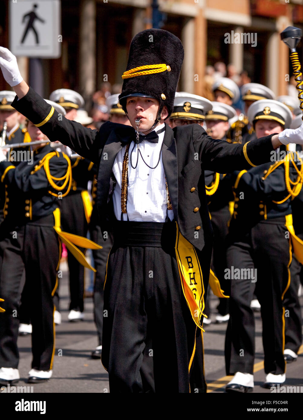 marching band at the Victoria Day Parade 2010, Victoria, Vancouver