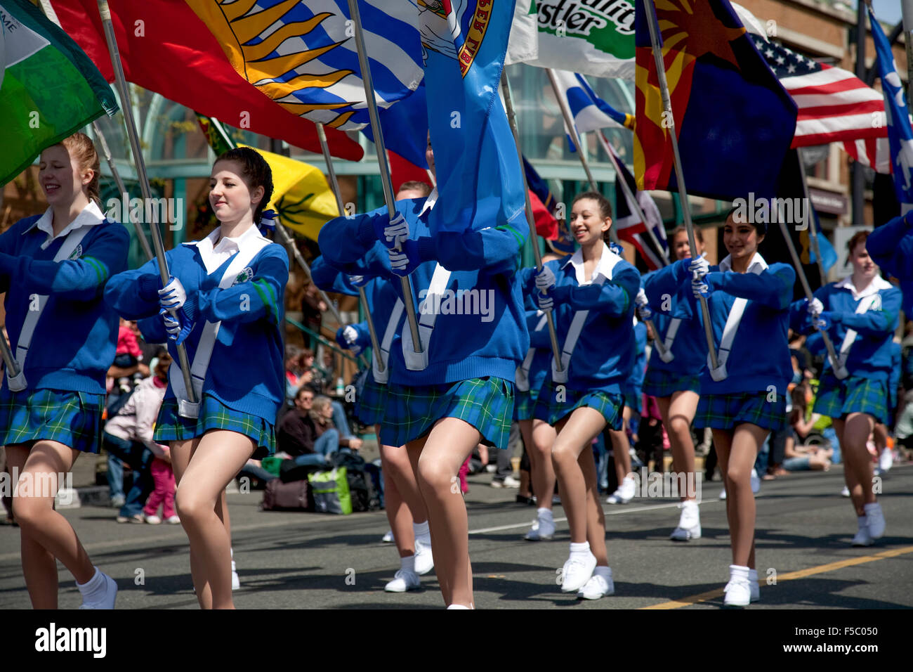 marching band at the Victoria Day Parade 2010, Victoria, Vancouver