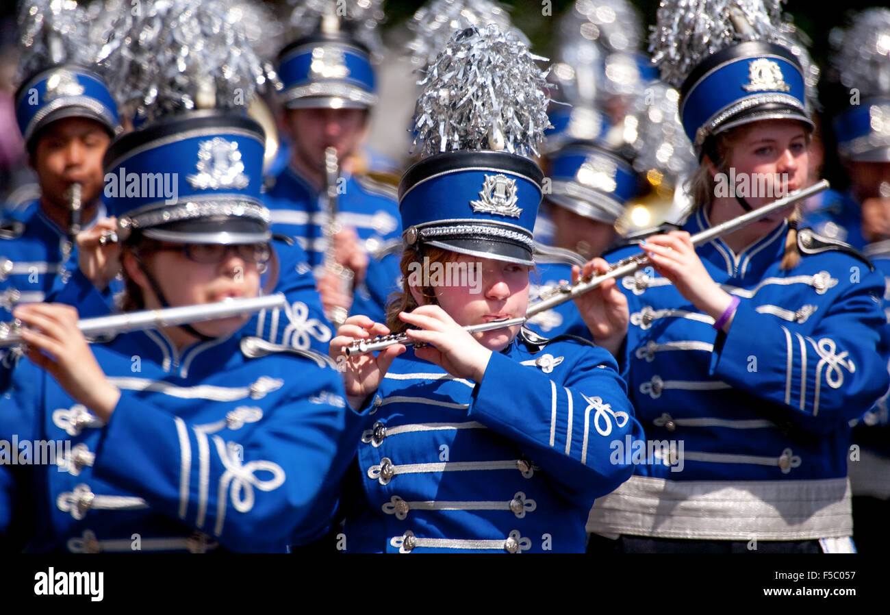marching band at the Victoria Day Parade 2010, Victoria, Vancouver