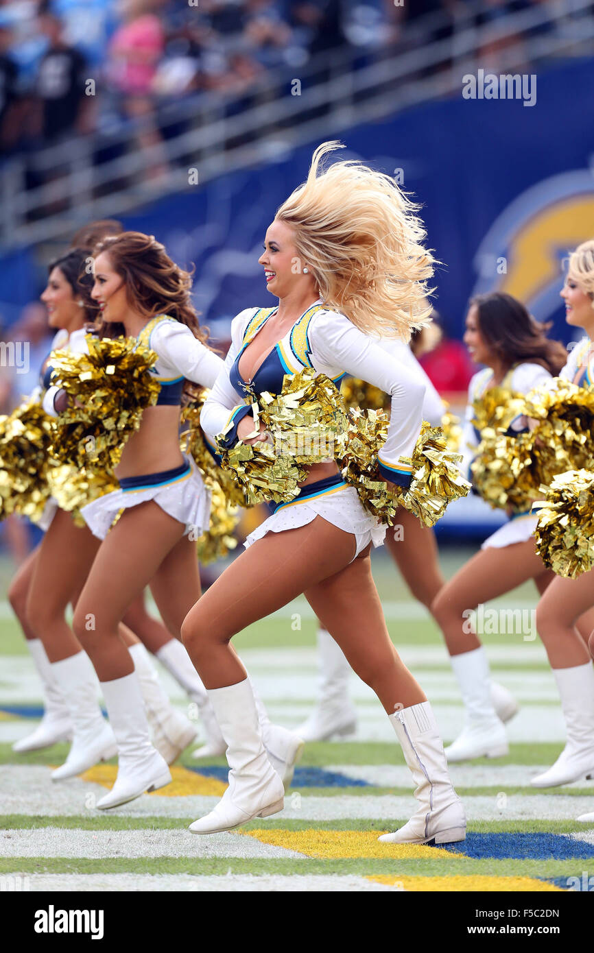 October 25, 2015 San Diego Chargers cheerleaders in action during the