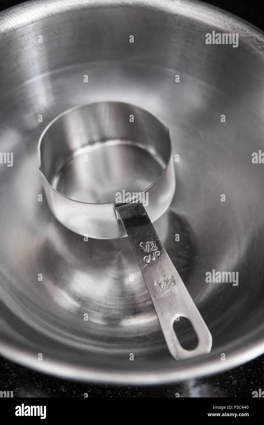 Stainless Steel Mixing Bowl and Measuring Cup Stock Photo Alamy