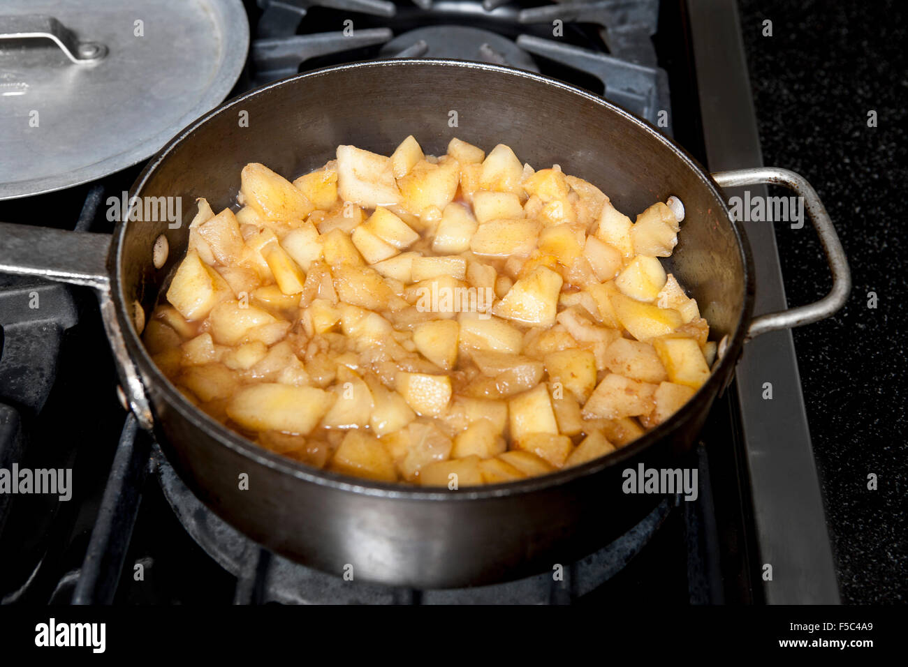 Apples Cooking on Stove Stock Photo Alamy