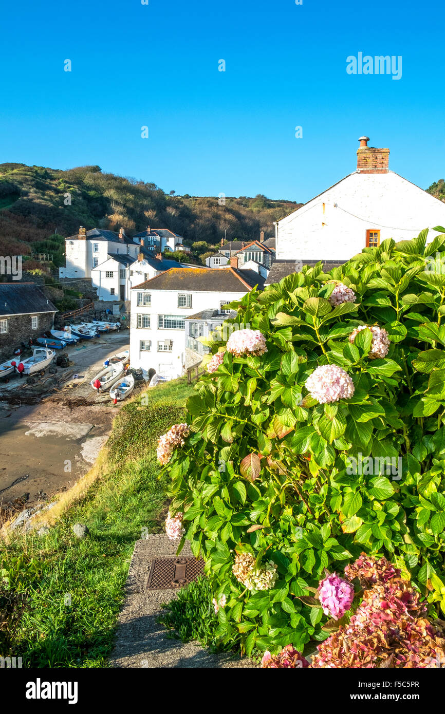 The coastal village of Portloe in Cornwall, England, UK Stock Photo