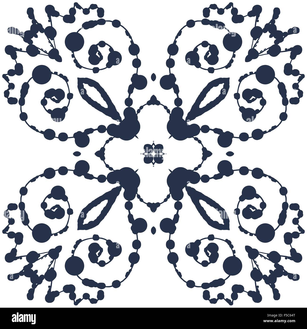 Ink blobs in symmetrical winged pattern Stock Vector Image & Art - Alamy