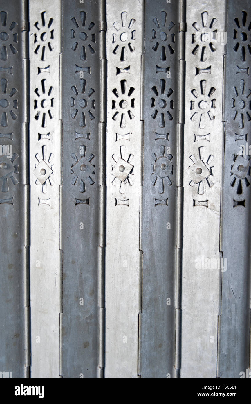 Classic foldding metal gate in Hong Kong old door Stock Photo - Alamy