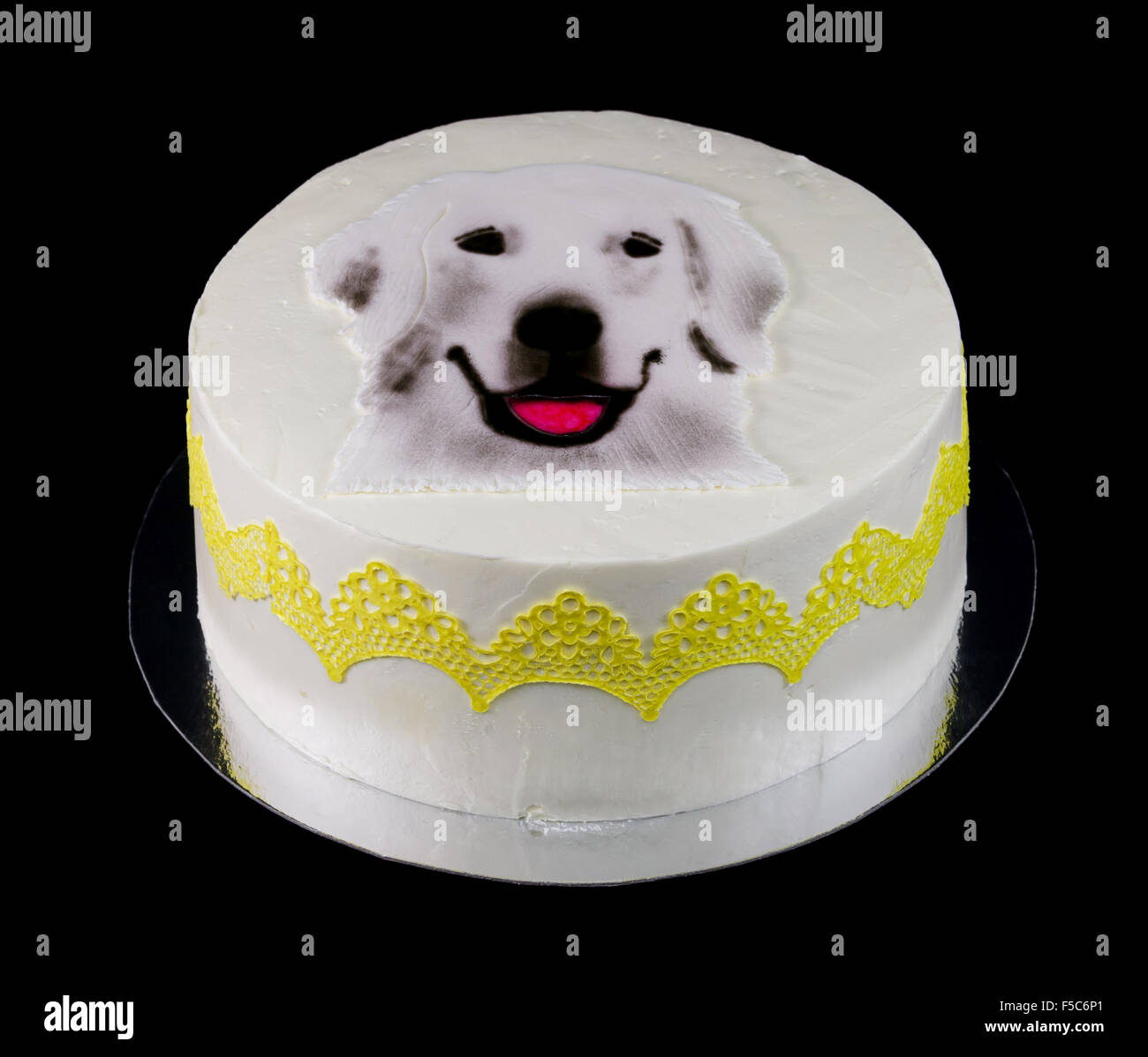 Dog face on hot sale cake