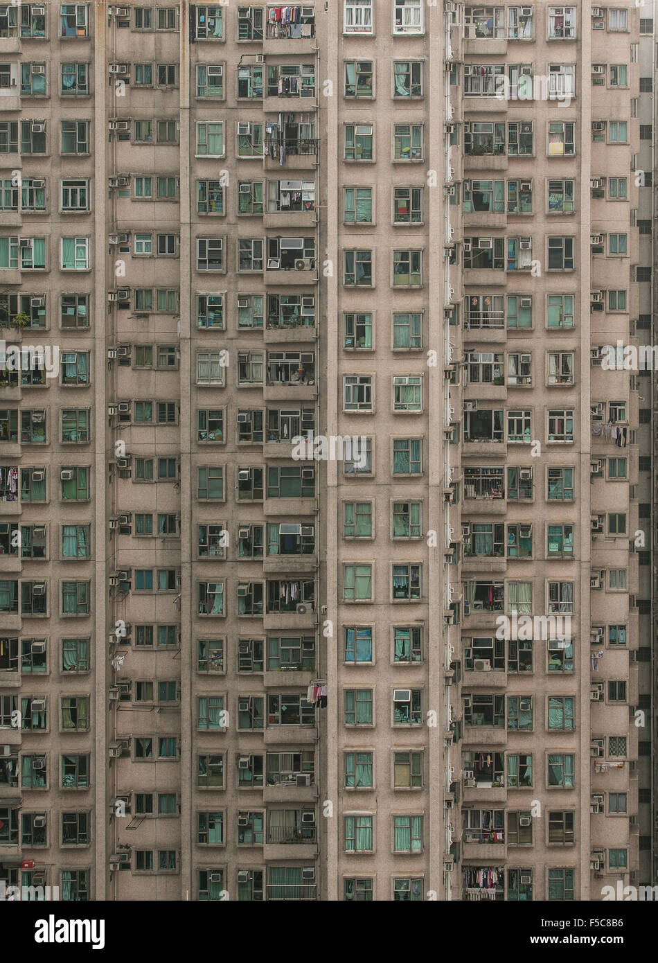 A residential building in Hong Kong that shows the tight living