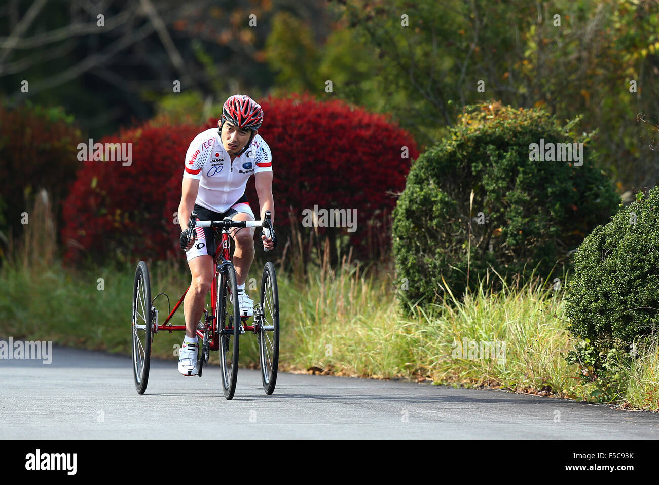 Japanese cycle sportscenter, Shizuoka, Japan. 1st Nov, 2015. Mutsuhiko