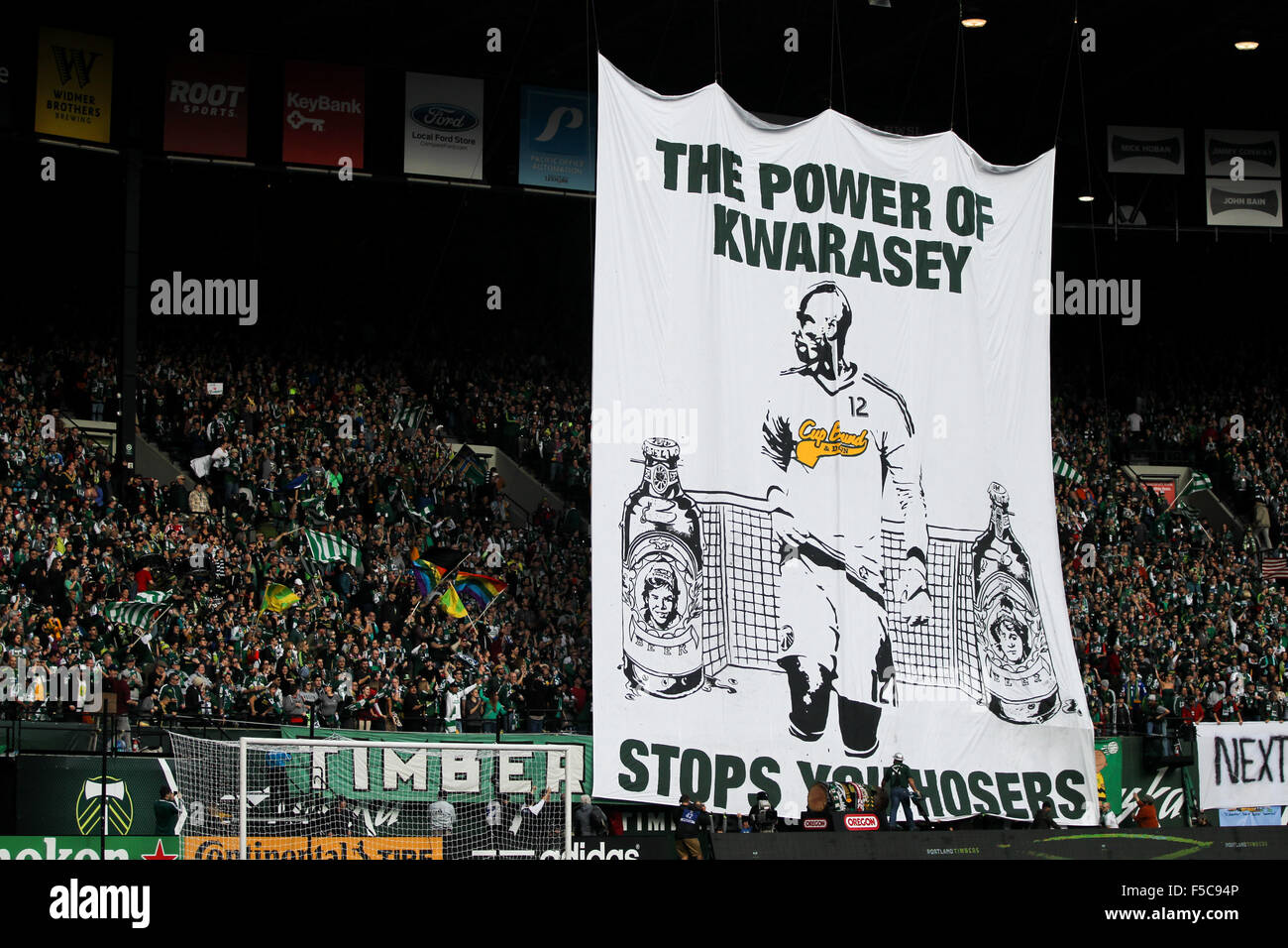 Portland, Oregon, USA. 1st Nov, 2015. The Timbers Army Tifo. The ...