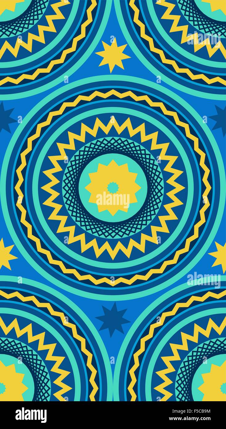 Seamless repeating the ethnic pattern of circles and stars.Vector Stock Vector