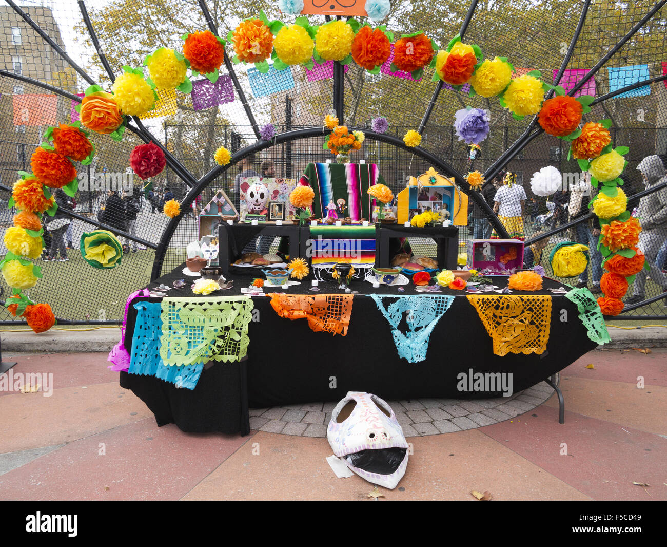 Day of the Dead Festival in the Kensington section of Brooklyn; NY; Nov.1; 2015. Stock Photo