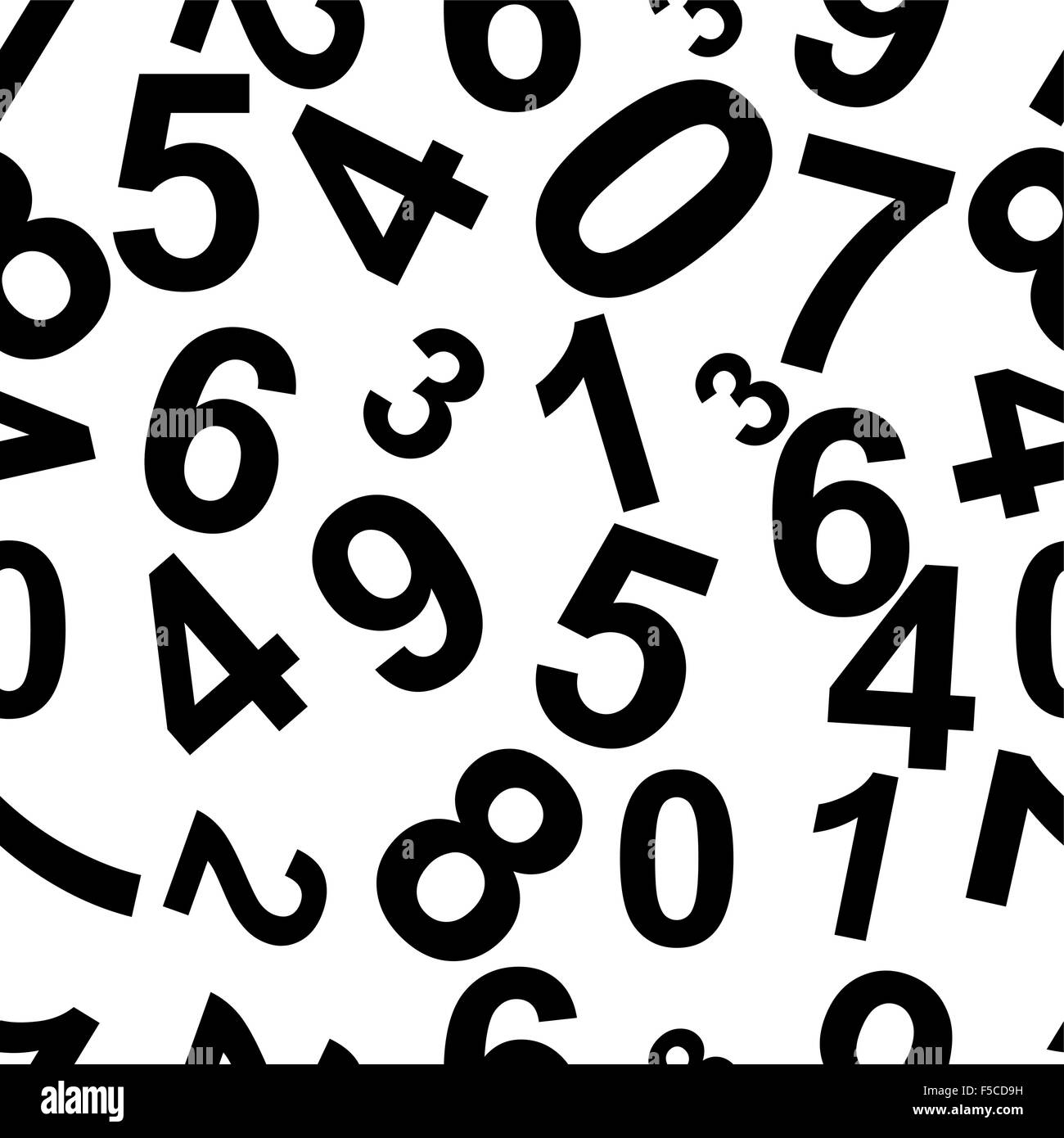 Seamless repeating pattern consisting of the numbers.Vector Stock Vector