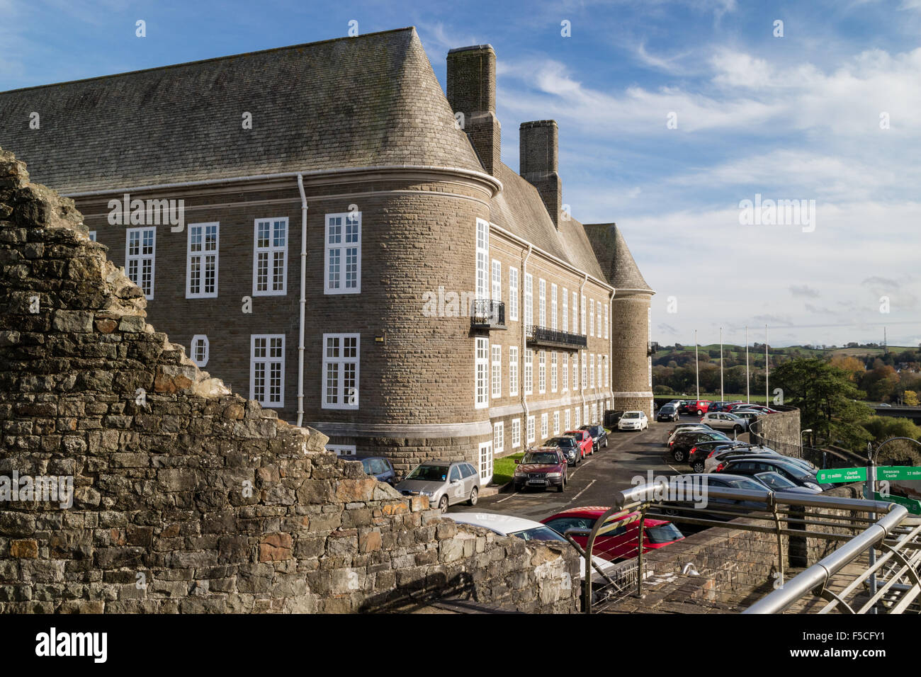 Carmarthenshire County Council offices in Carmarthen on the site of the