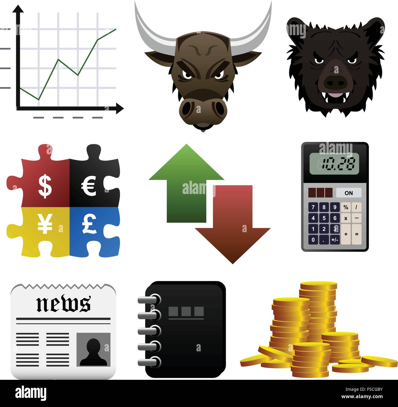 Stock Share Market Finance Money Icon Stock Vector Image & Art - Alamy