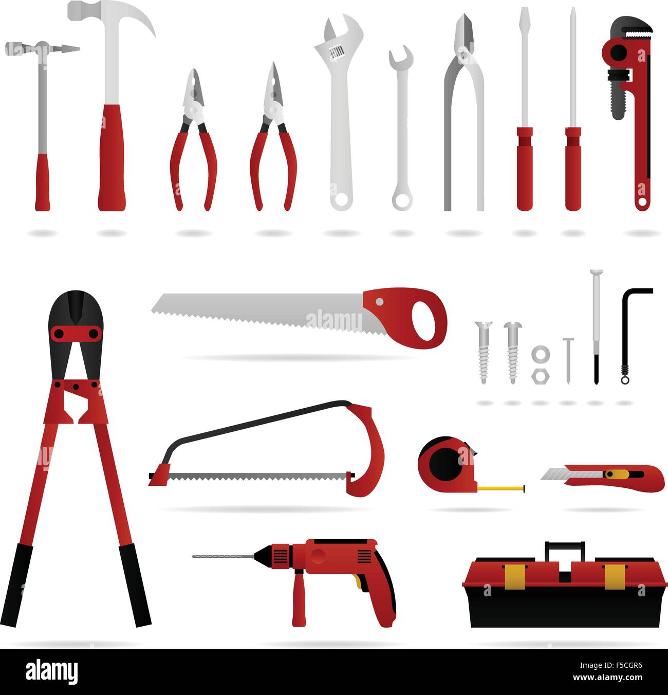 Set of Hardware Tool Stock Vector Image & Art Alamy