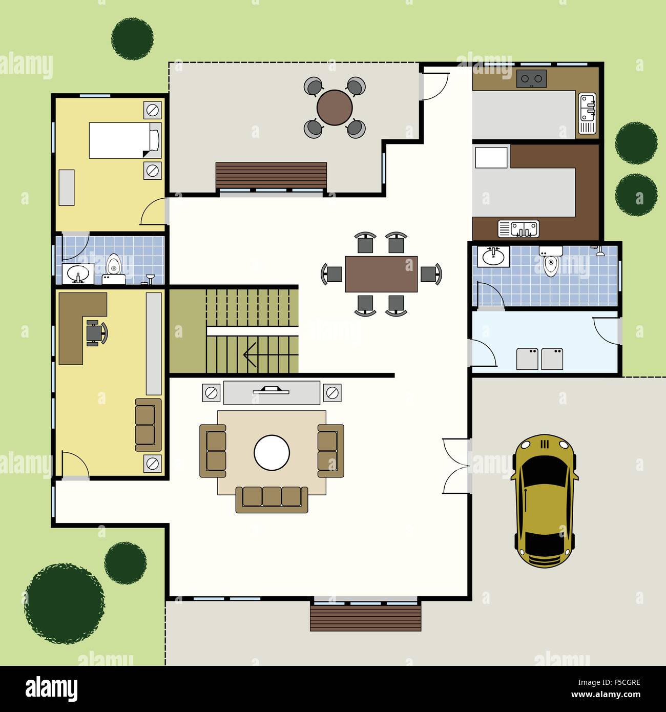 Floor Plan Architecture Plan House Stock Vector