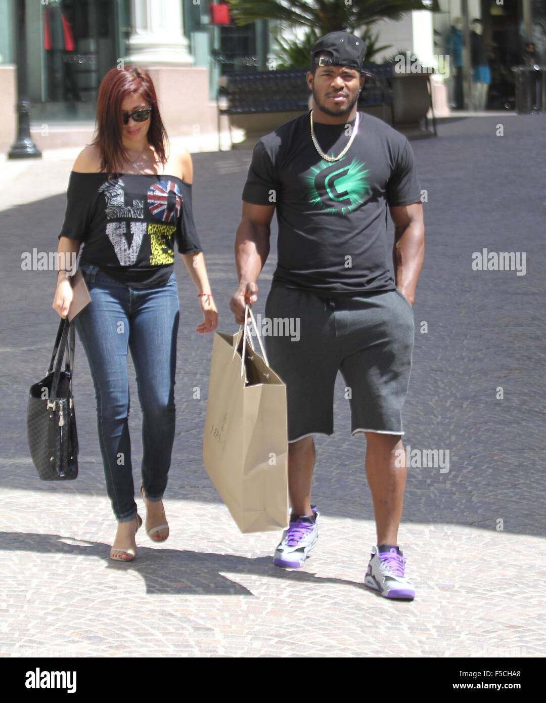 Baseball player Yasiel Puig and girlfriend, Andrea de la Torre