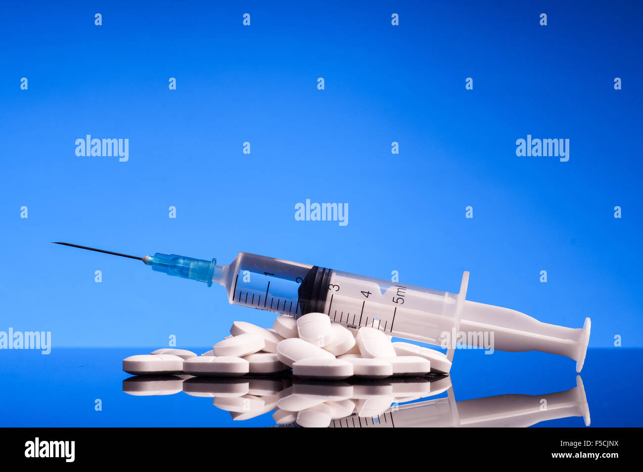 Medical treatment and syringe or illegal abuse, isolated Stock Photo Alamy