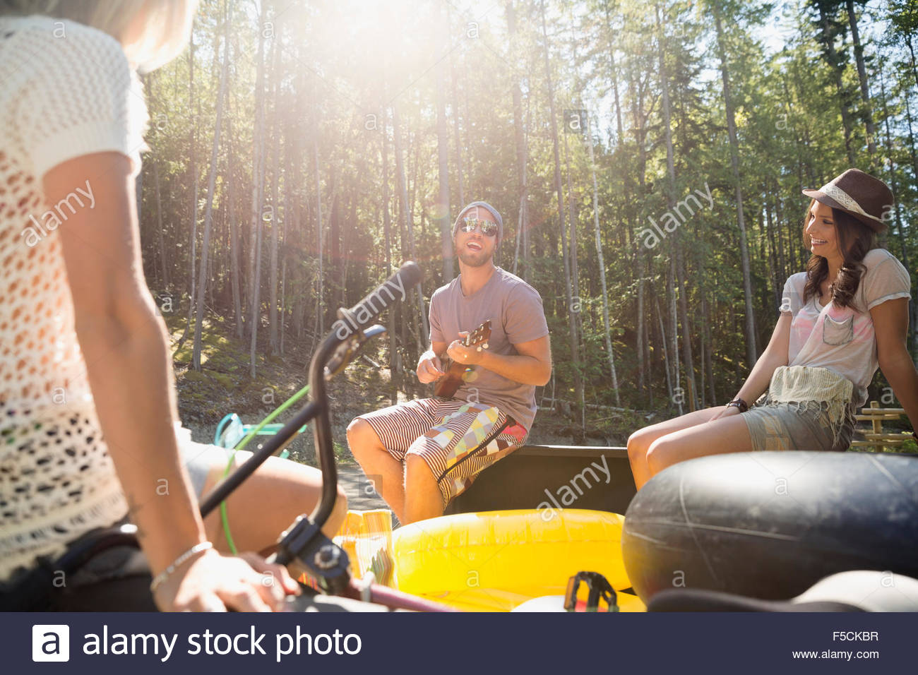 Young friends hanging out Stock Photo