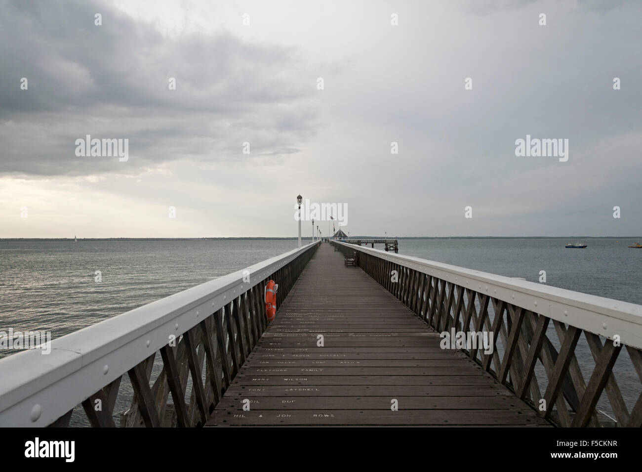 yarmouth pier isle of wight Stock Photo