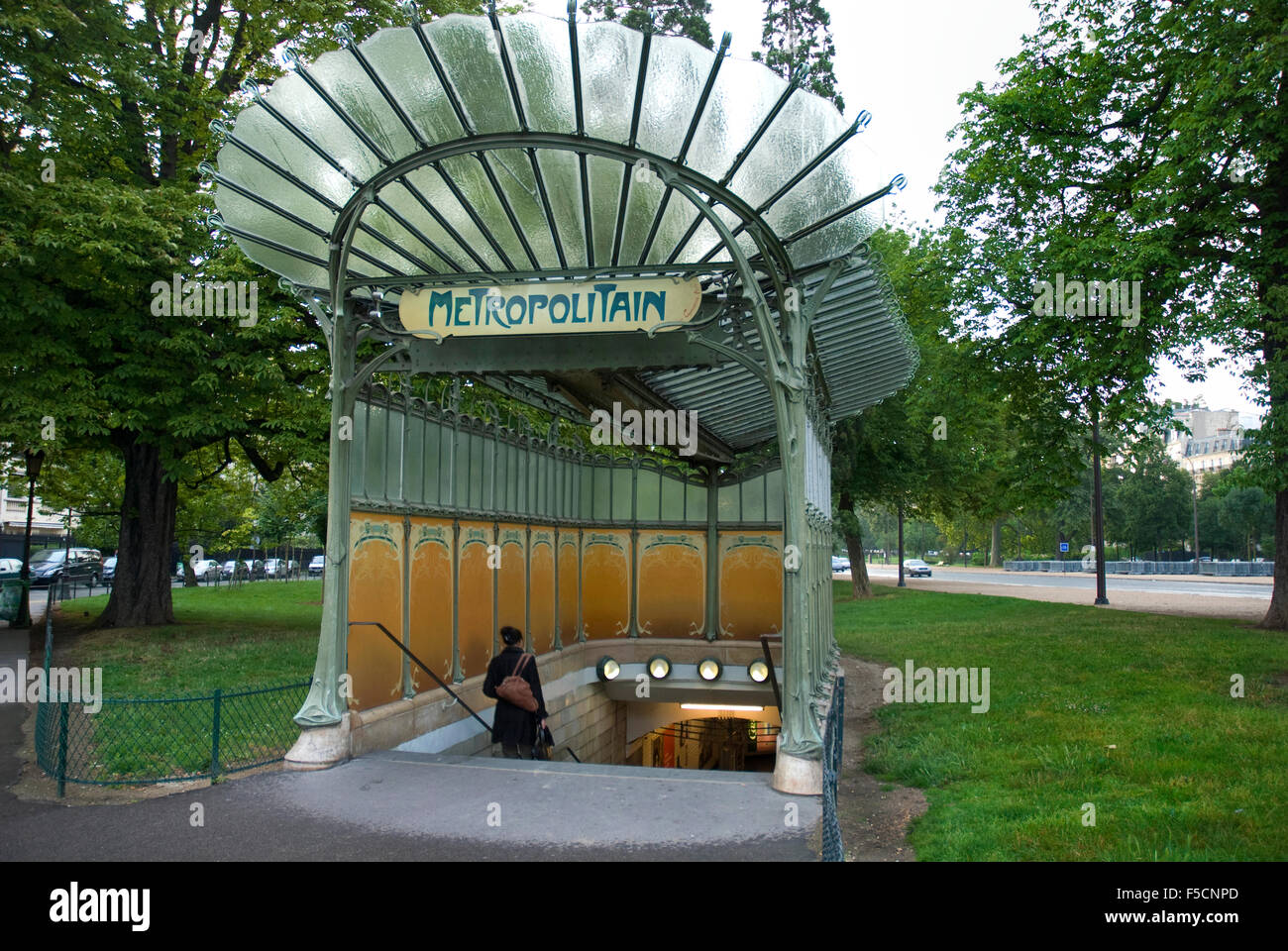 Art Nouveau subway entrance, Paris, France Stock Photo Alamy