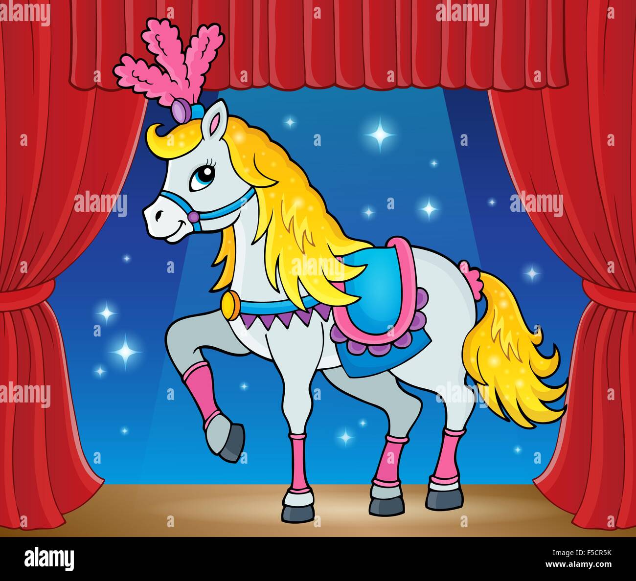 Circus Horse Illustration Printable