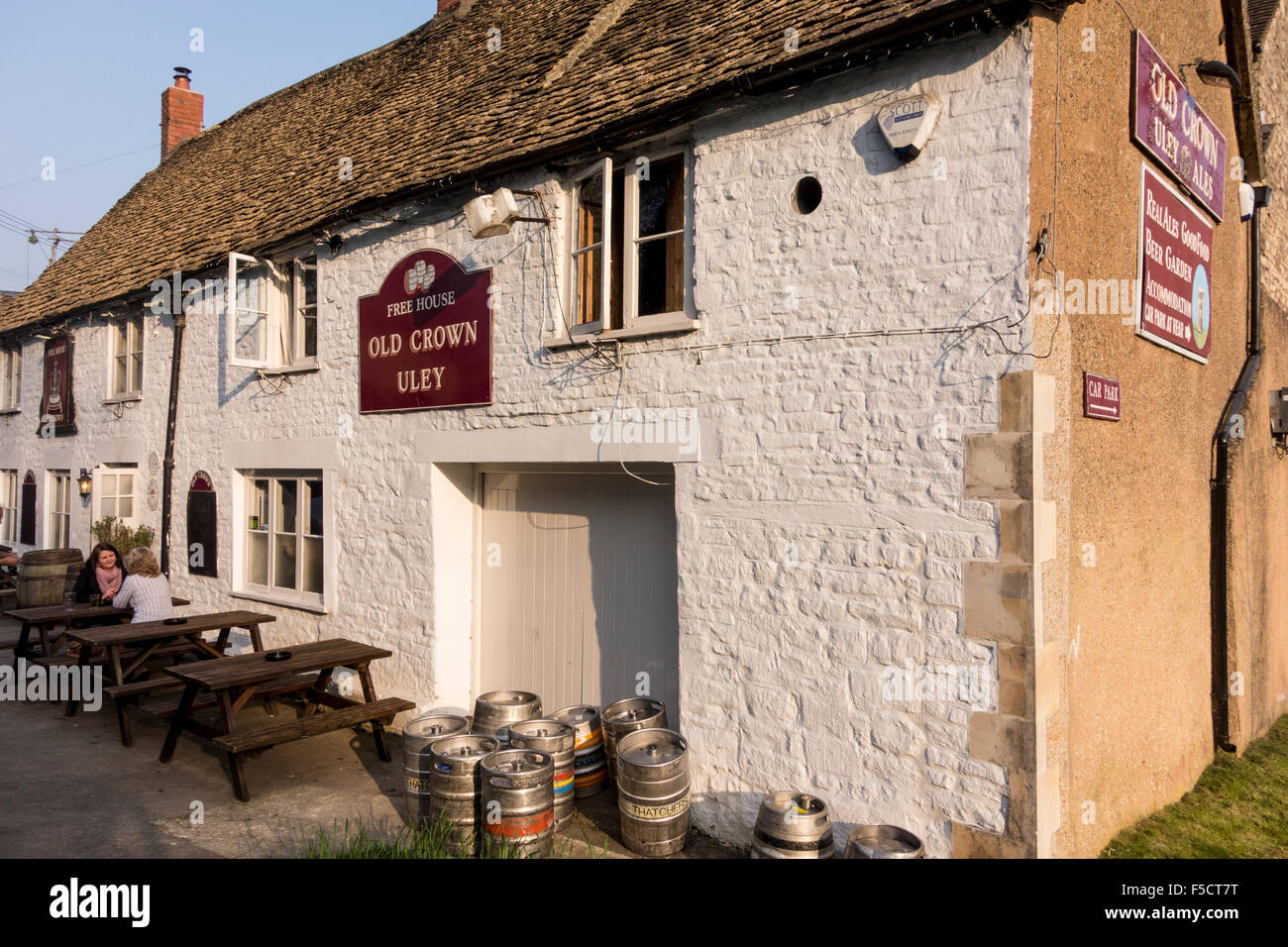 Old Crown pub in Uley, Gloucestershire, UK Stock Photo