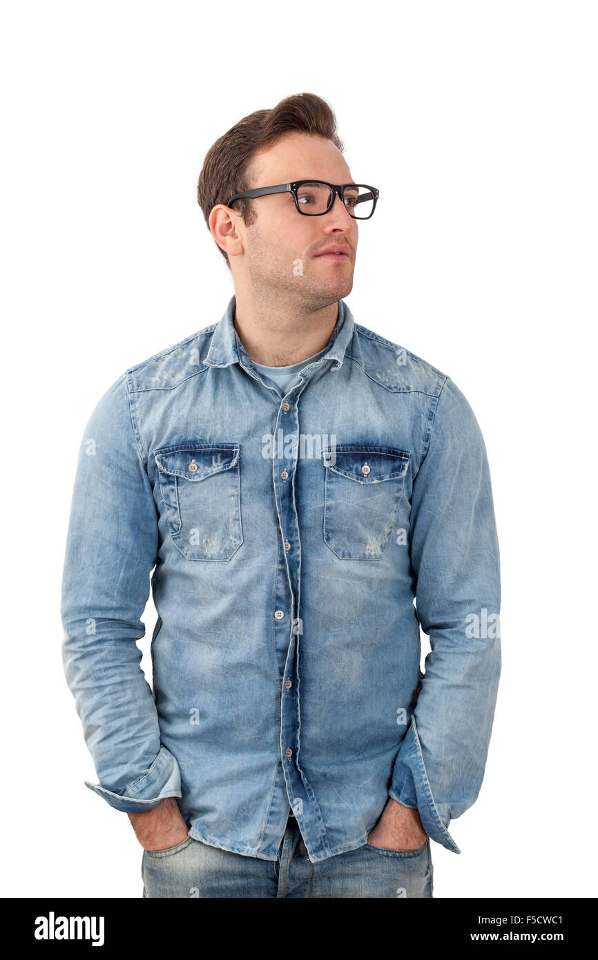 Man looking left hi-res stock photography and images - Alamy