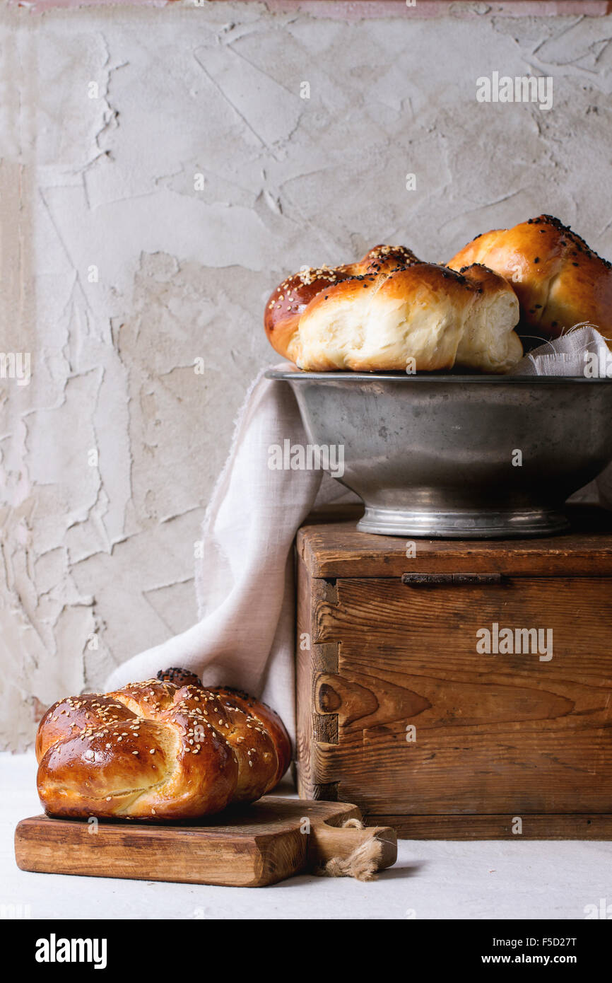 Round Challah bread Stock Photo Alamy