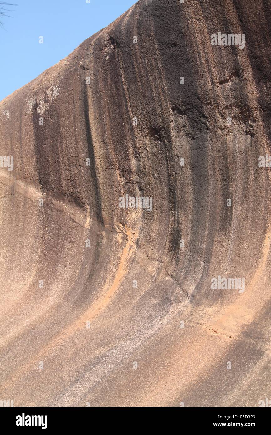 Part of Wave Rock at Hyden in outback Western Australia. Stock Photo