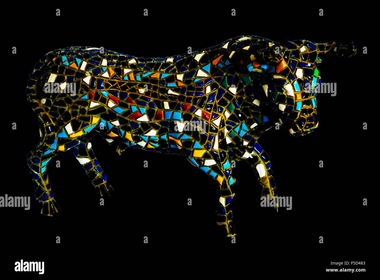 mozaic china bull Stock Photo