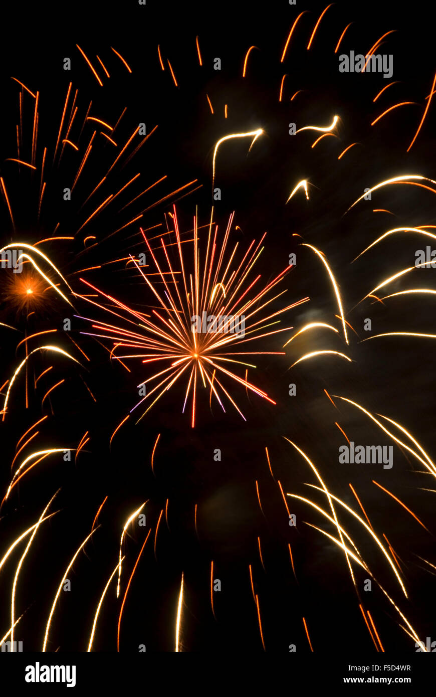 Fireworks, World Beat Festival, Riverfront Park, Salem, Oregon Stock
