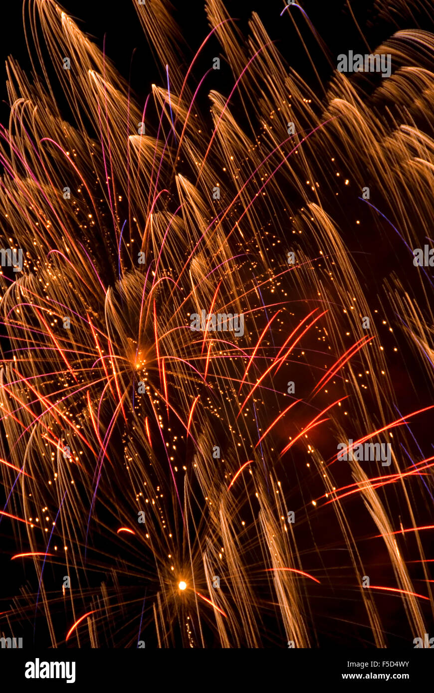 Fireworks, World Beat Festival, Riverfront Park, Salem, Oregon Stock