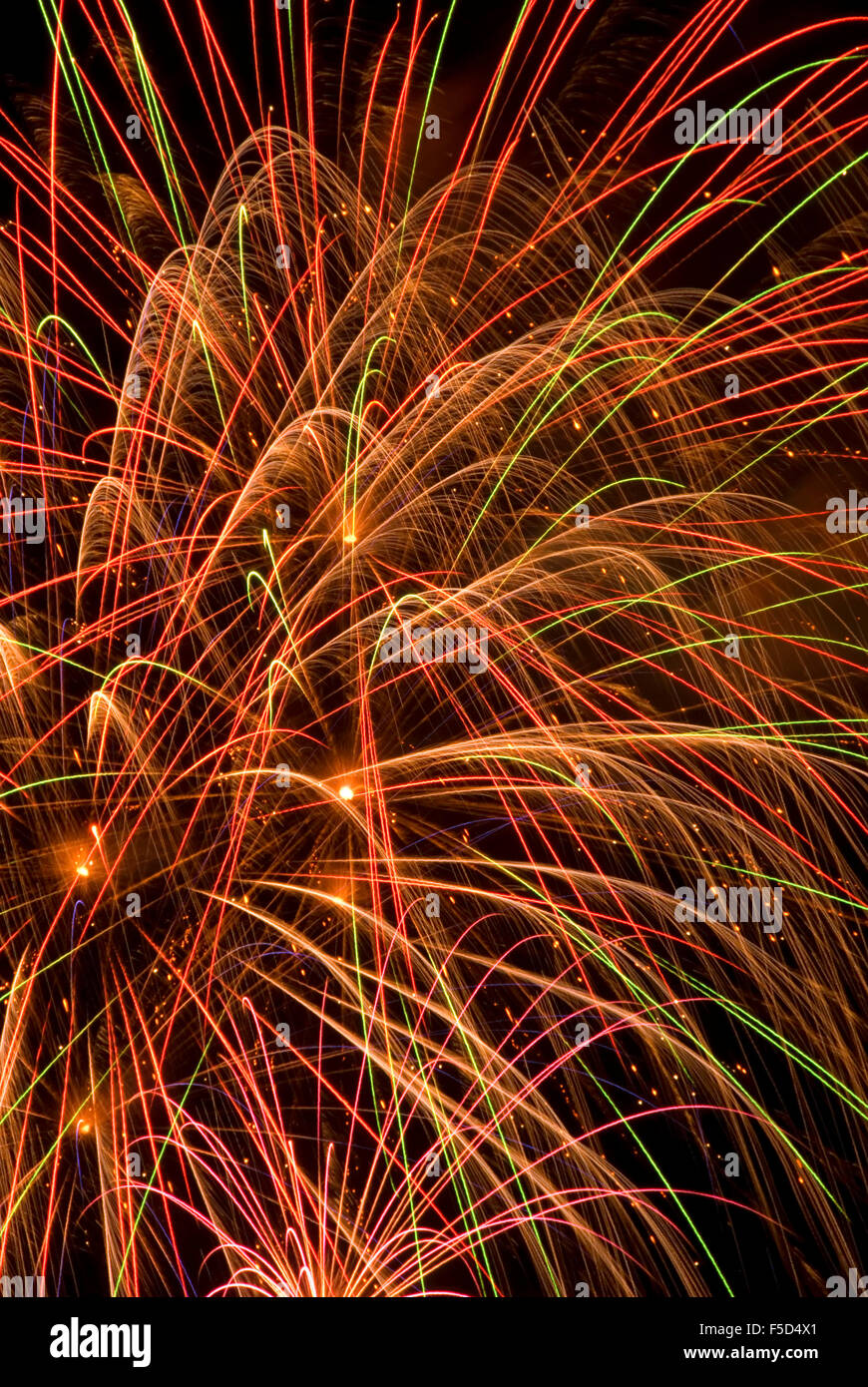 Fireworks, World Beat Festival, Riverfront Park, Salem, Oregon Stock