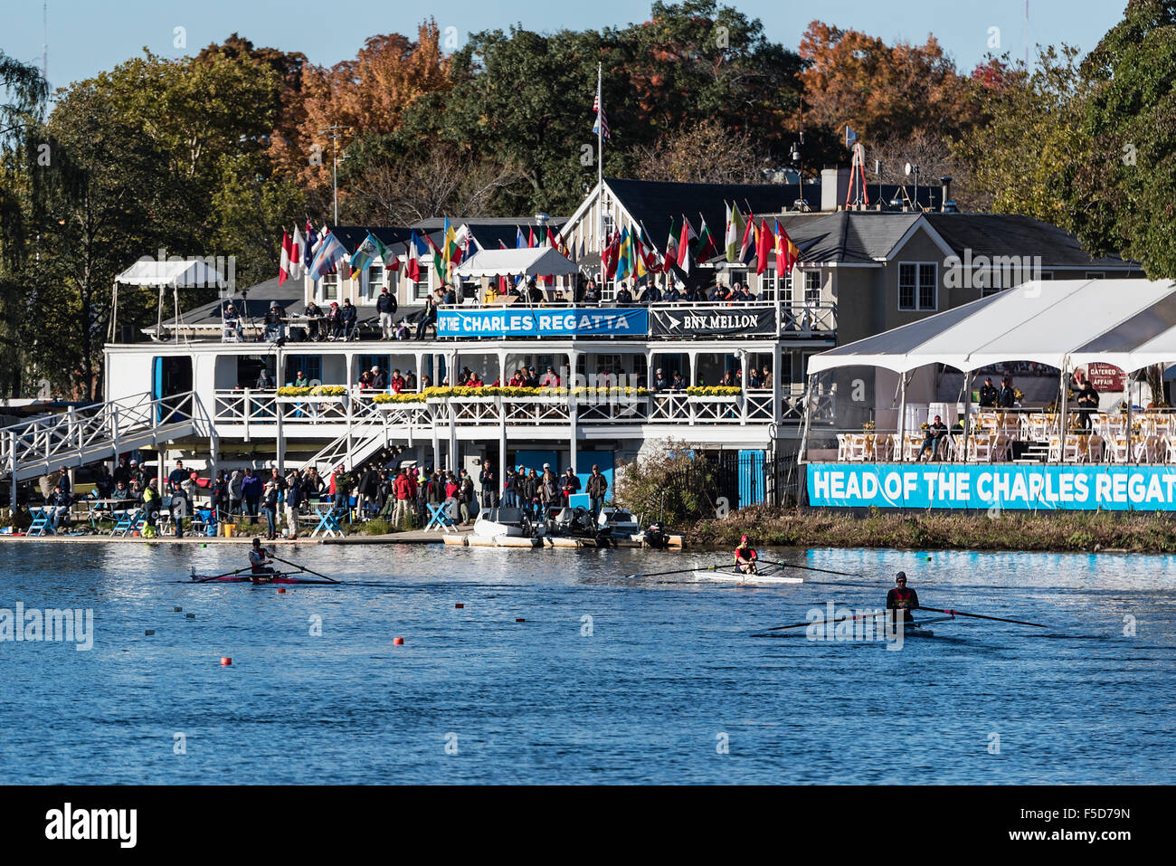 Head of the Charles regatta 2015, Harvard University, Cambridge,  Massachusetts, USA Stock Photo