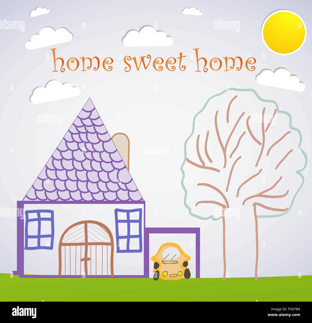 sweet home card Stock Vector Image & Art - Alamy