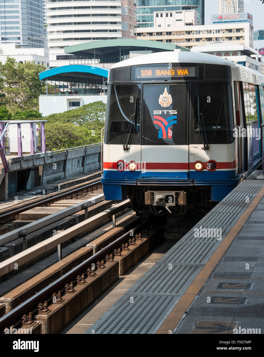 Railway At Station Entrance Bts Skytrain Bangkok Mass Transit System Railway At Station Entrance Bts Skytrain Bangkok Mass Transit System