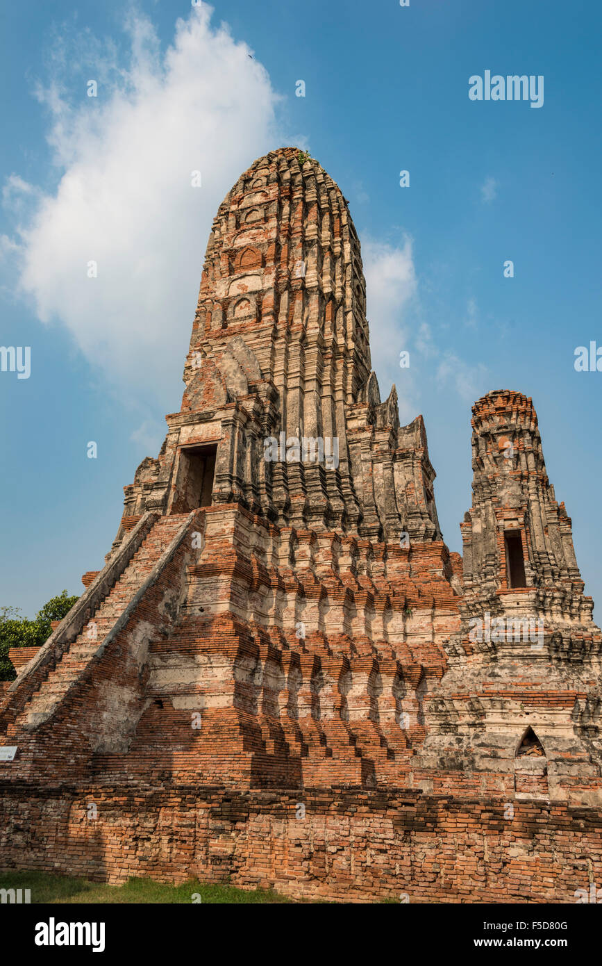 Buddhist temple, Wat Chaiwatthanaram, Ayutthaya, Thailand Stock Photo