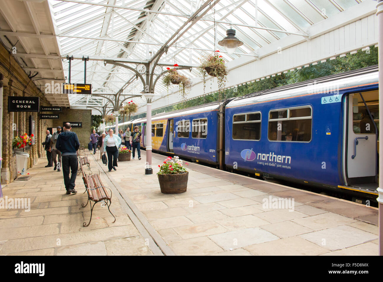 Hebden Bridge Railway Station in West Yorkshire, England, United