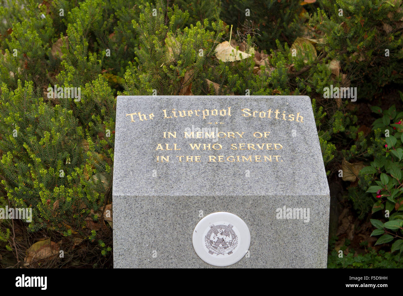 Memorials to the fallen, in St John's Gardens, a park and public