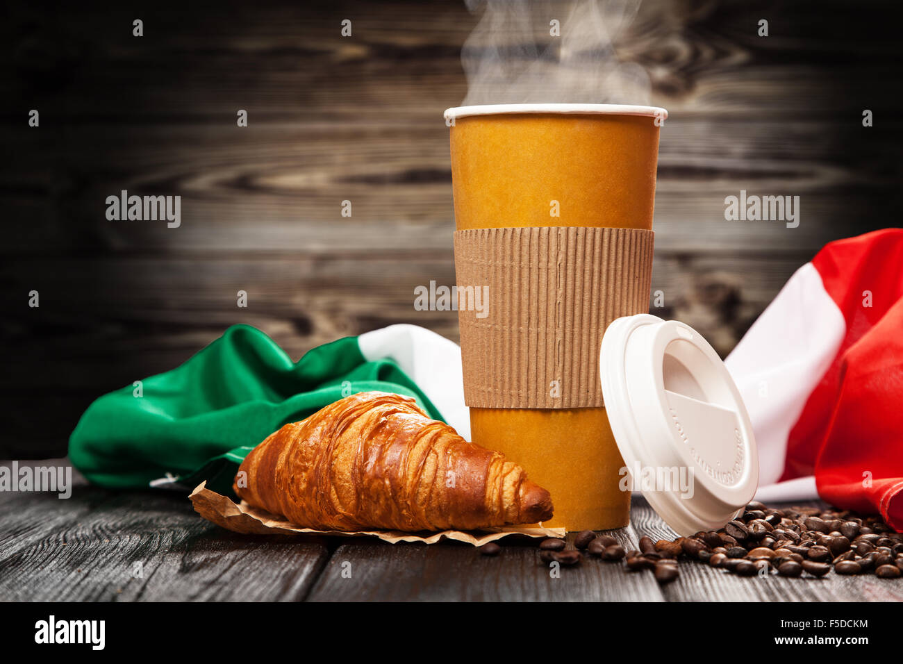 Coffee in a paper cup Stock Photo - Alamy