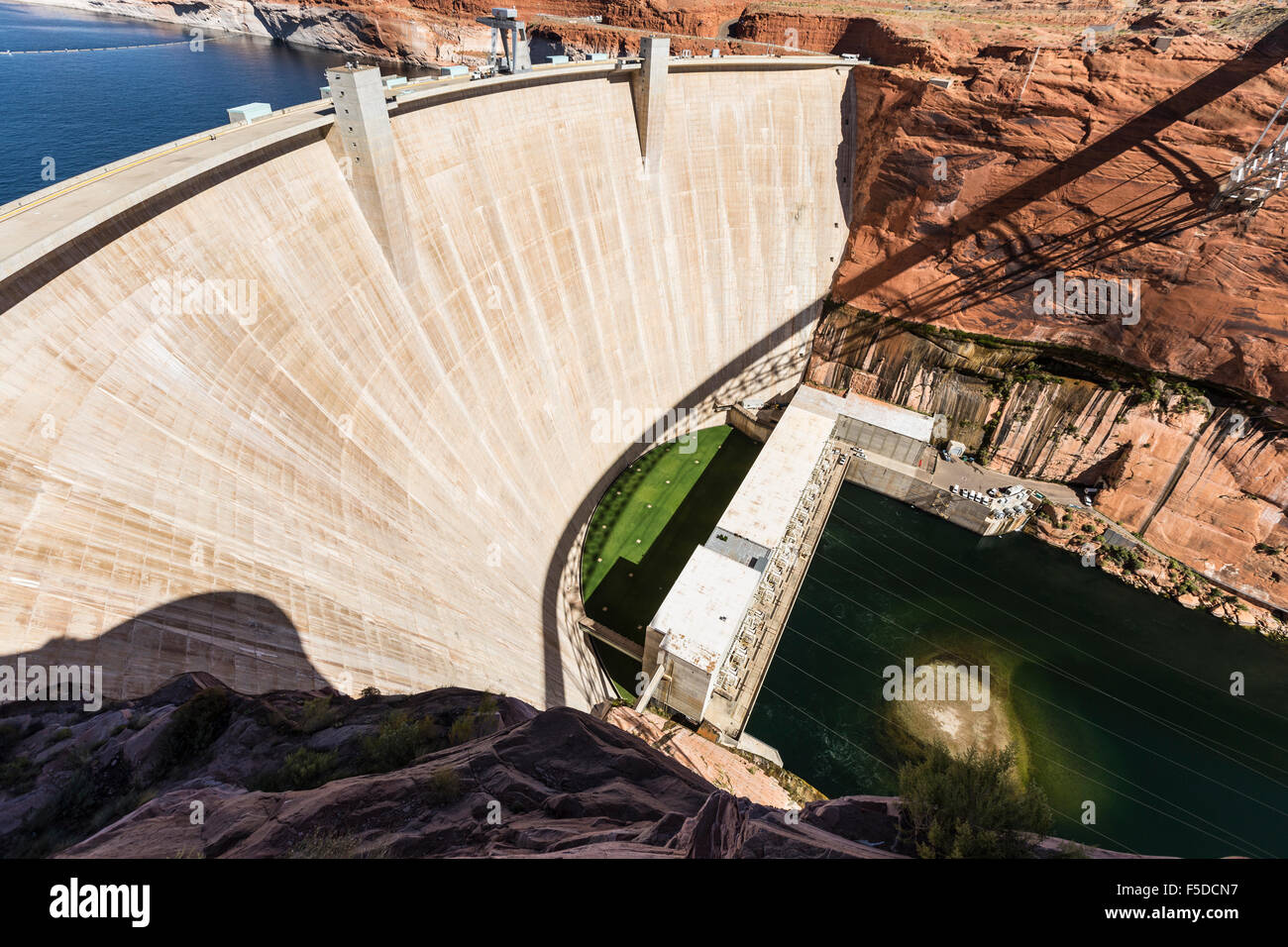 Glen Canyon Dam on the Colorado river in the southwestern United States. Stock Photo