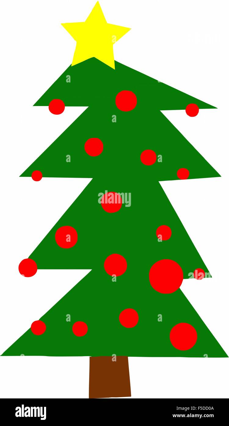 Christmas tree and gifts (child's drawing on the computer Stock Photo -  Alamy