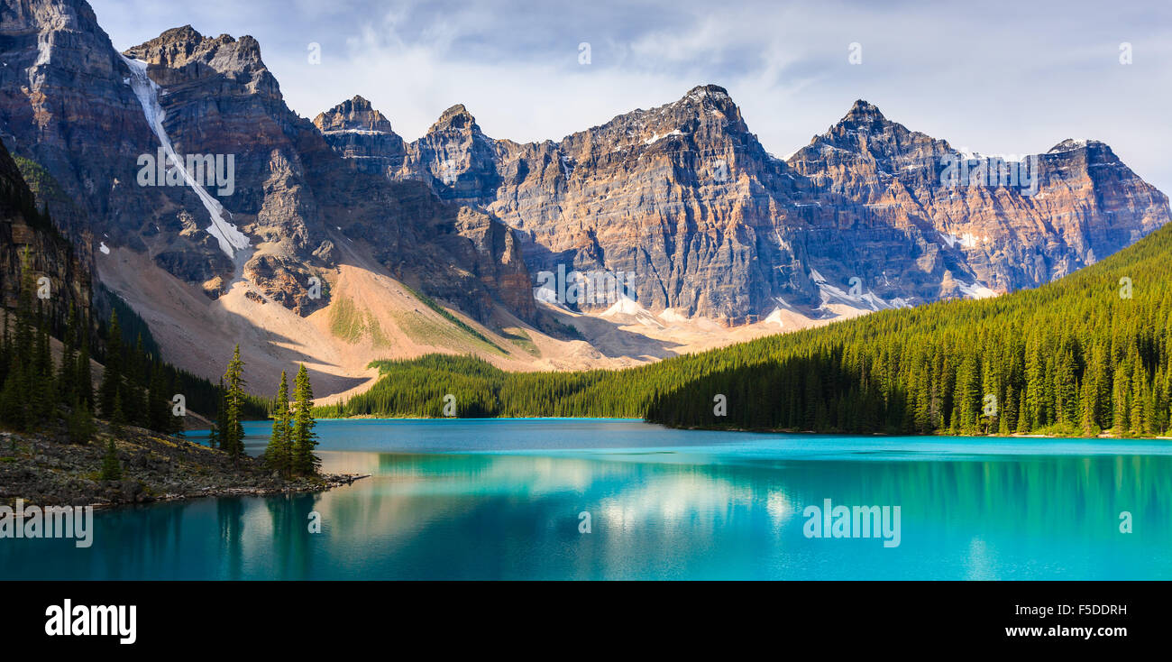 Moraine lake in Banff National Park, Alberta, Canada. Stock Photo