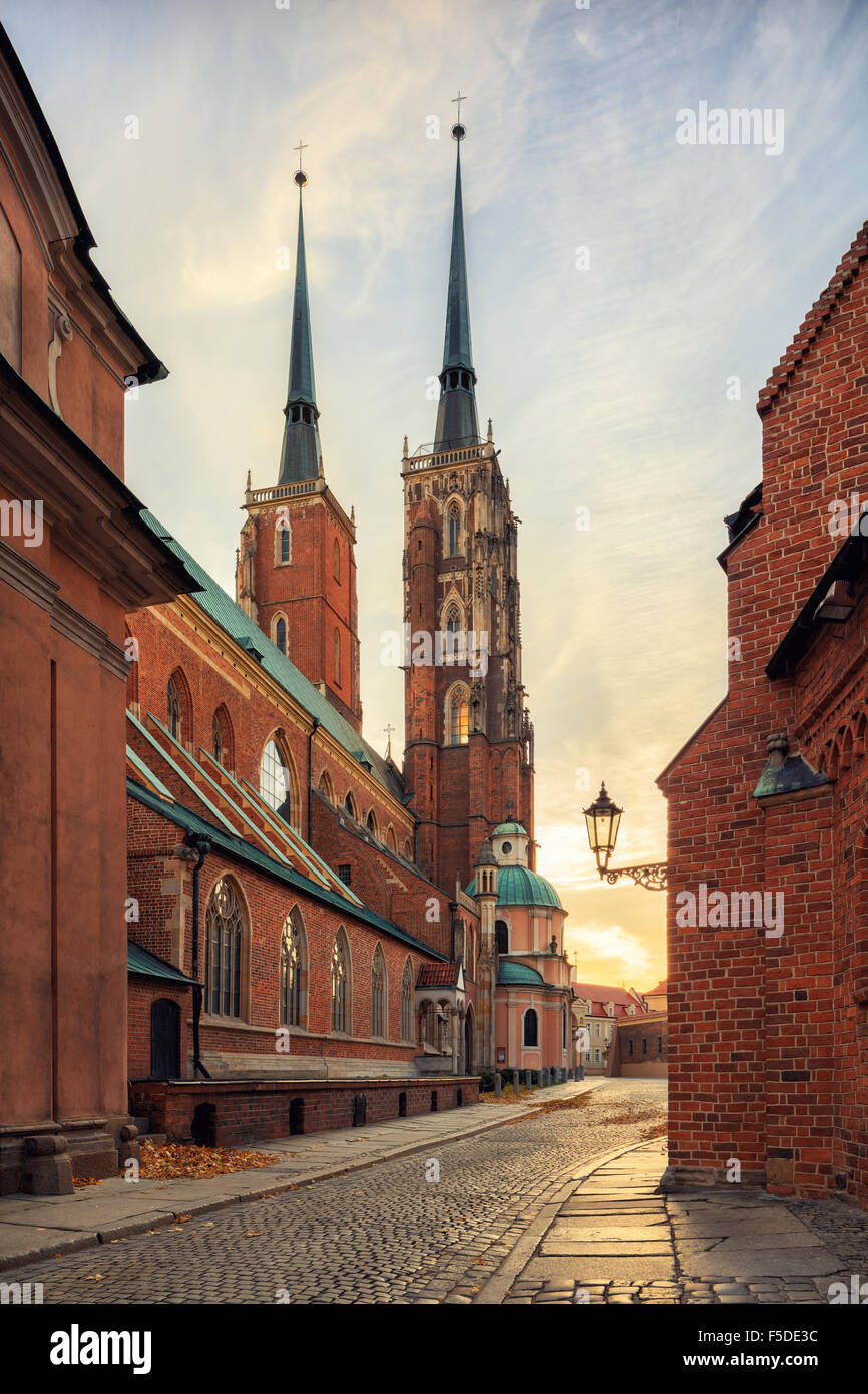 Wroclaw Tumski Island Church Stock Photo - Alamy