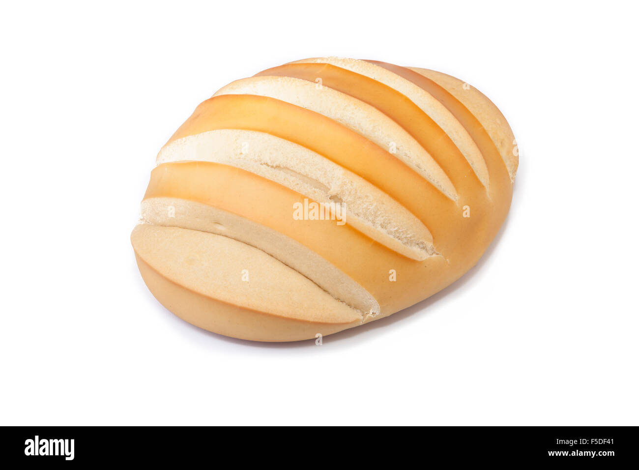 Spanish one kilo bread loaf. Isolated over white background Stock Photo
