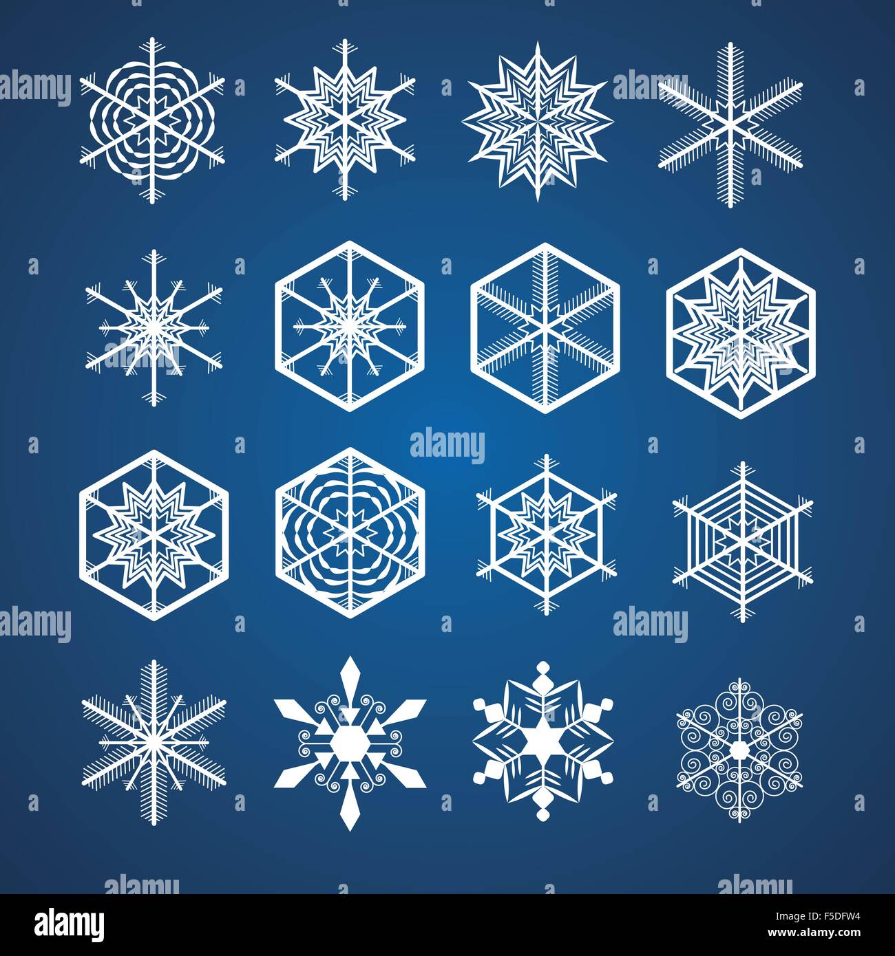 Snowflake icons Stock Vector Images - Alamy