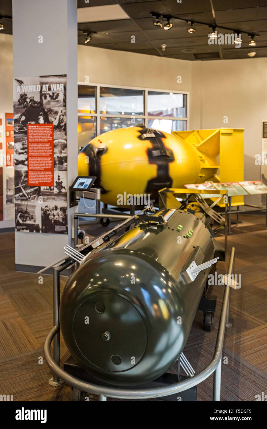 Los Alamos, New Mexico - The Bradbury Science Museum contains replicas of the nuclear weapons that were dropped on Japan. Stock Photo