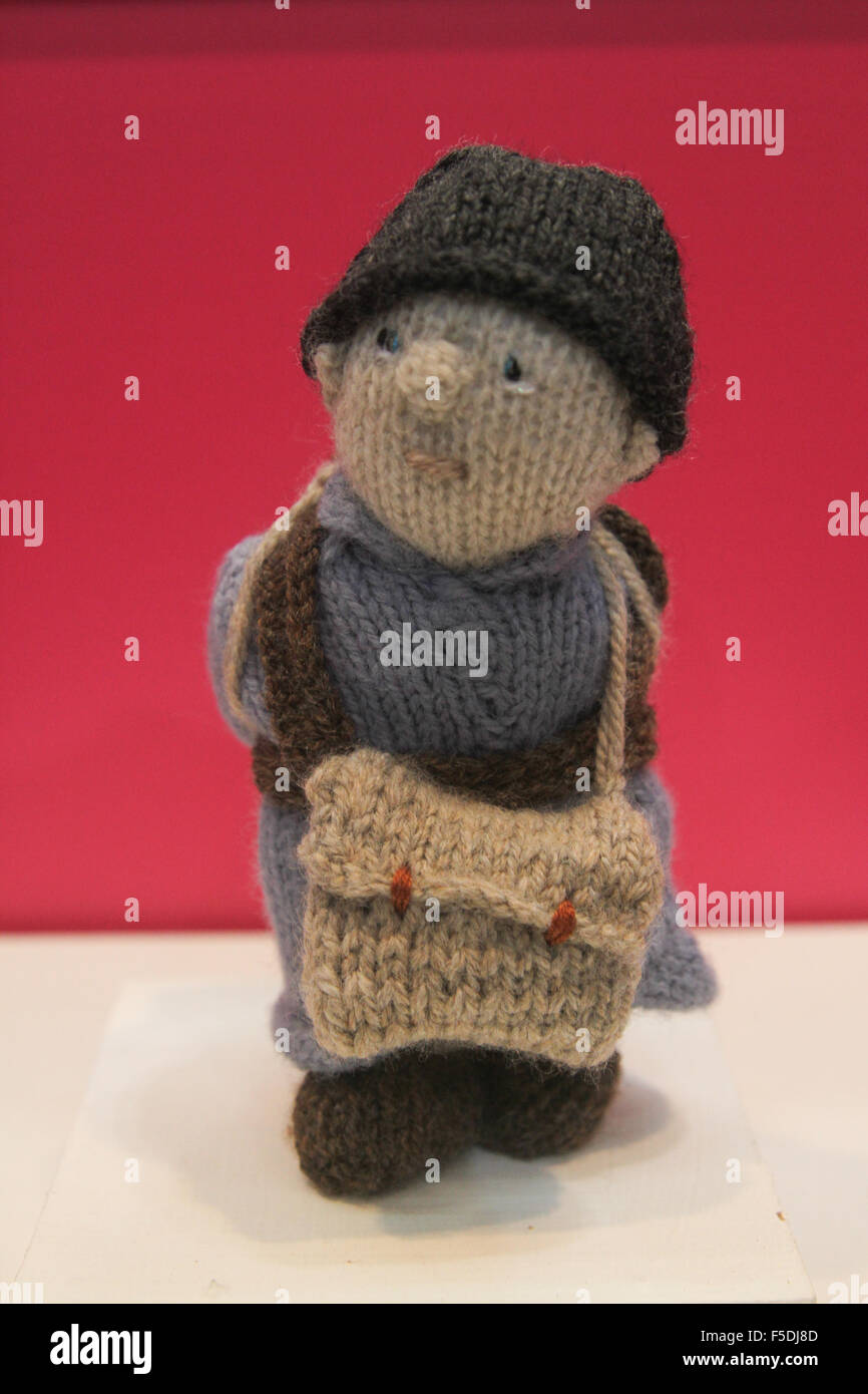 knitted army doll